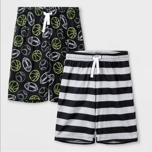 💎 Cat & Jack 2Pack Pajama Short, Stripes & Sports